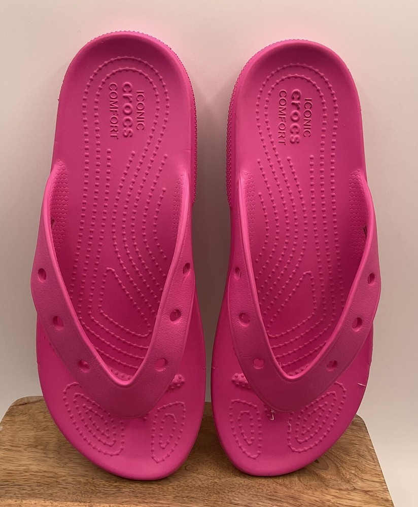 New Crocs Women's Classic Platform Flip Flop Sandals - Pink - US 8