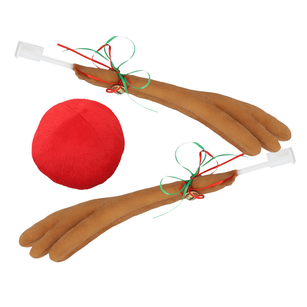 Reindeer Ears Car Holiday Car Decor Christmas Auto Decoration Reindeer Car