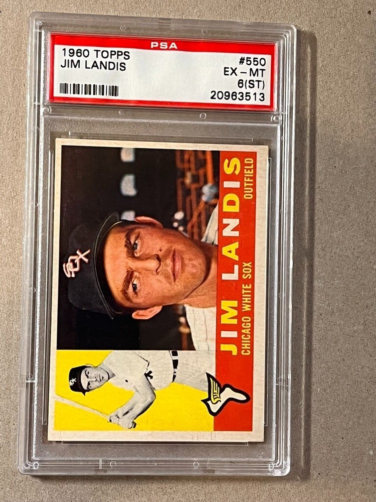 1960 TOPPS   #550   JIM LANDIS  CHICAGO WHITE SOX      PSA 6(ST)  EX-MT