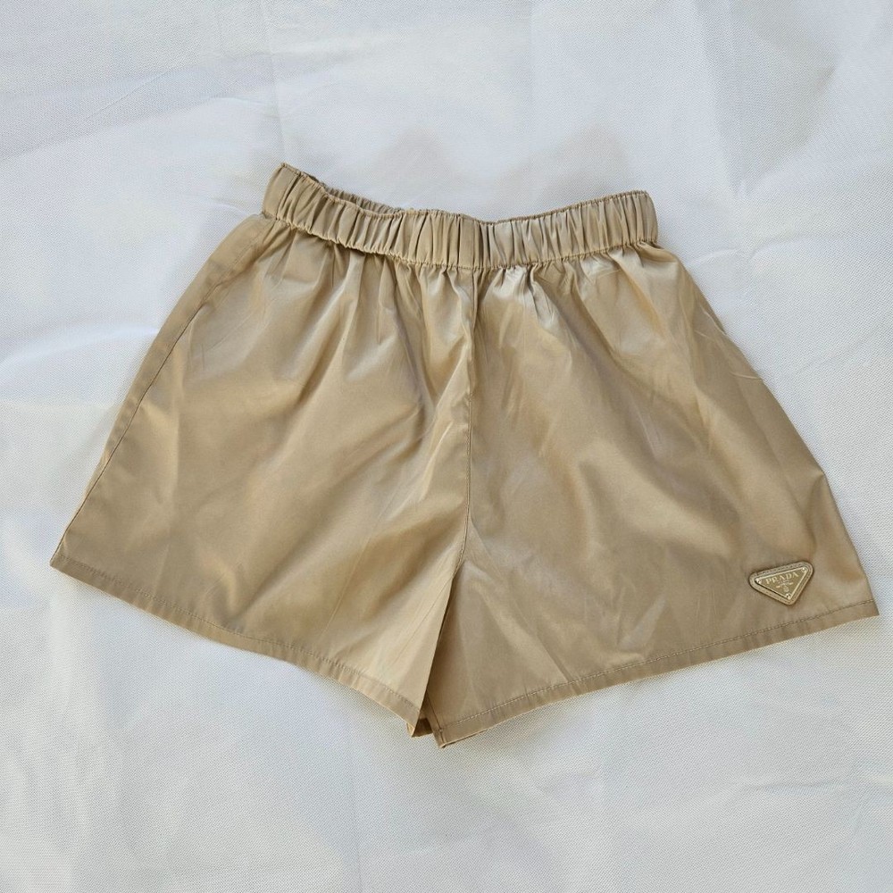 Prada Beige Re-Nylon Shorts