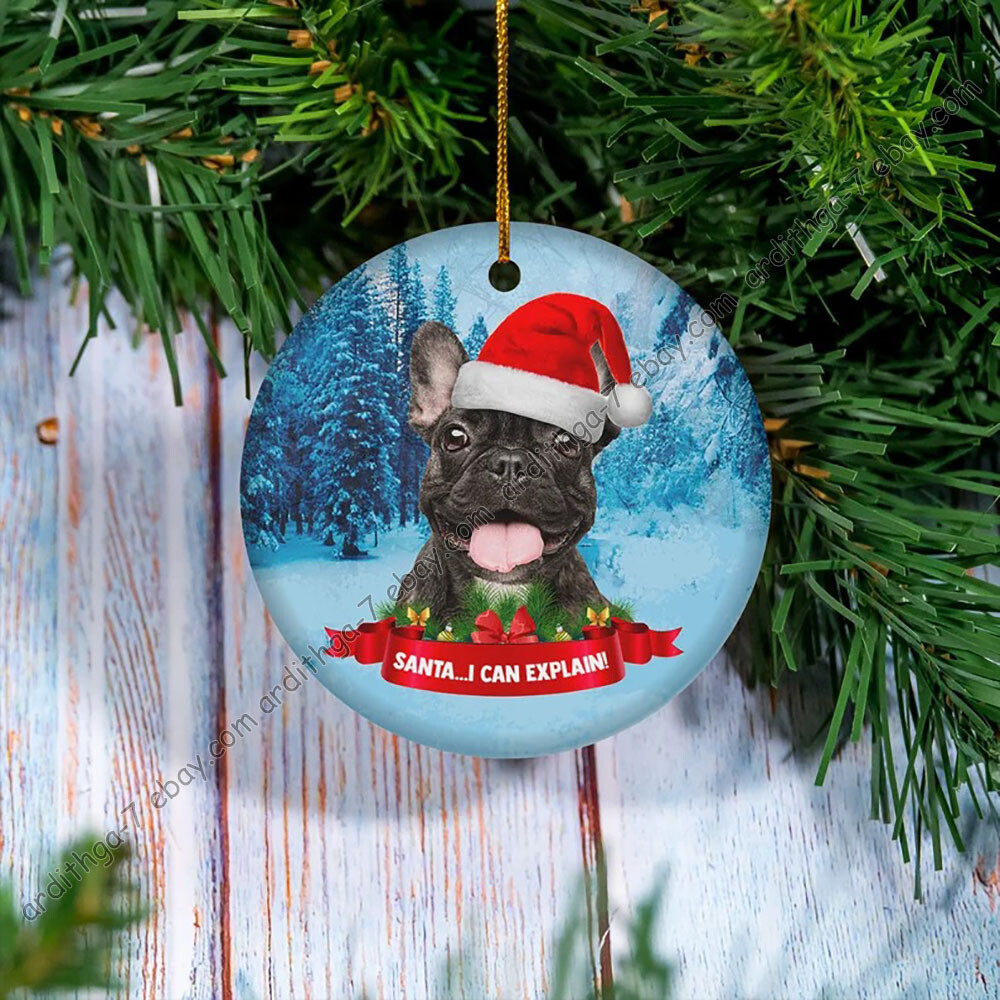 French Bulldog Dog Ornaments for Christmas Tree 2022, Hanging Pet Ornament Ce...