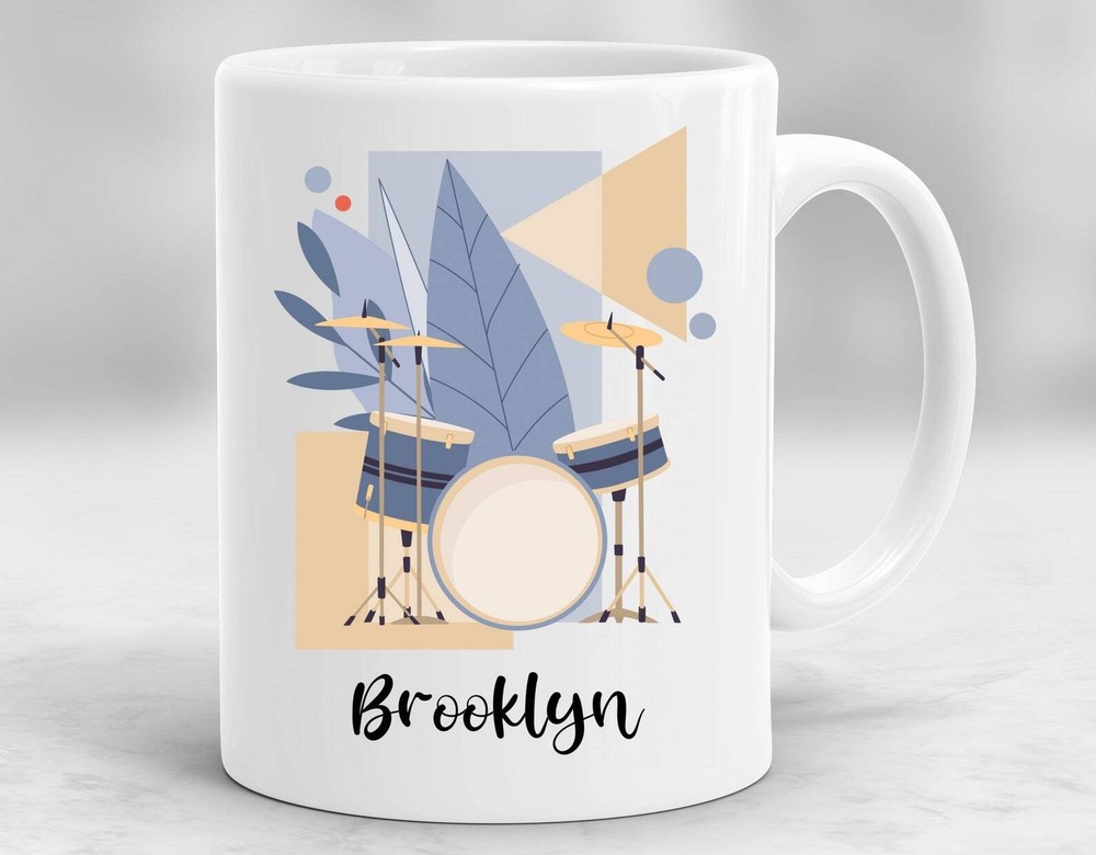 Personalized Drummer Mug Drummer Cup Drummer Gift Drummer Coffee Mug Drummer