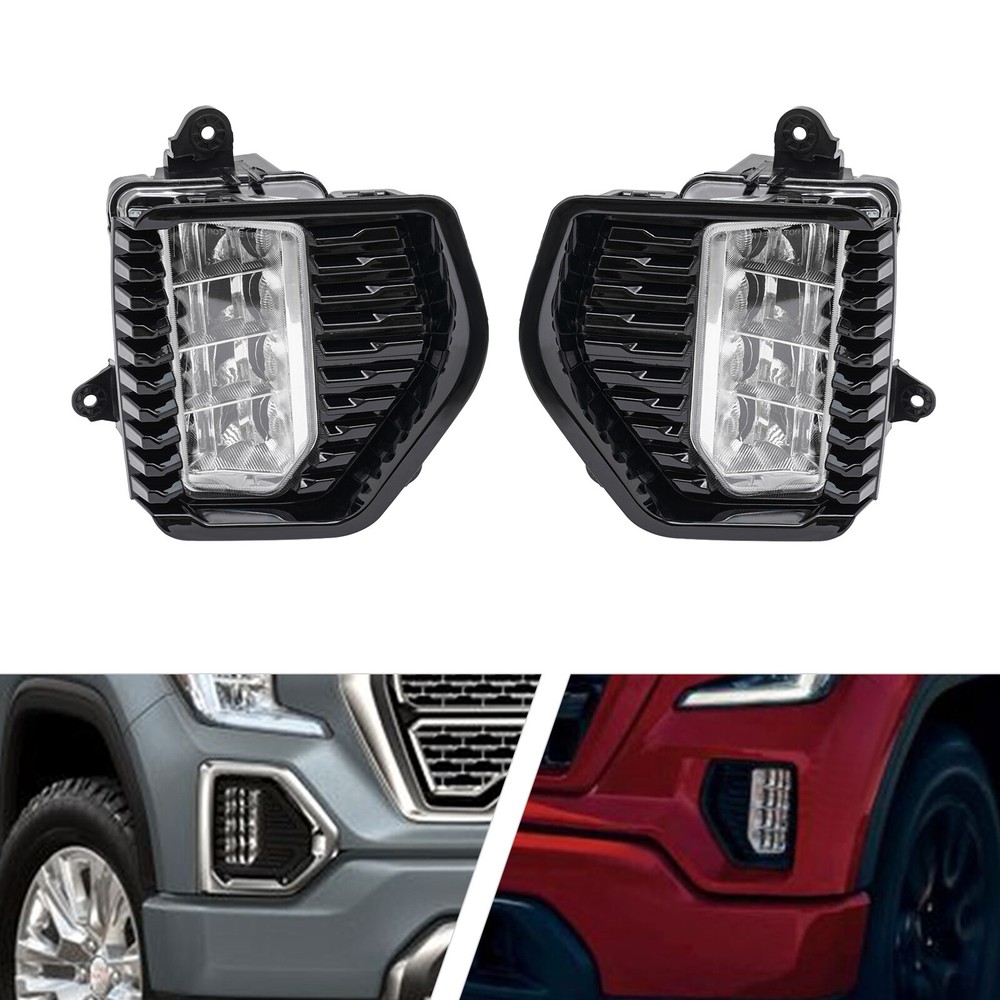 LED Fog Lights Left+Right Fog Lights Fog Light Set For 2019-2021 GMC Sierra 1500