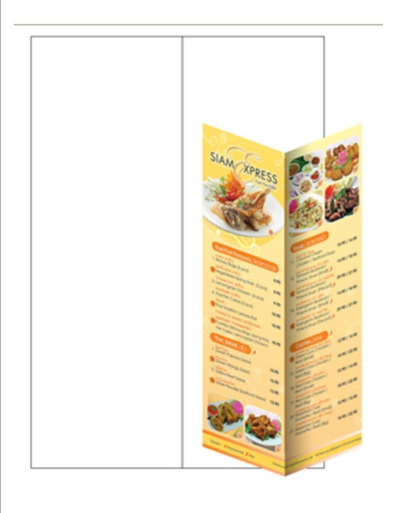 No-Tear Blank Bi-Fold Brochure 5.5x17 on 12x18 8-Mil Paper - 25 Sheets