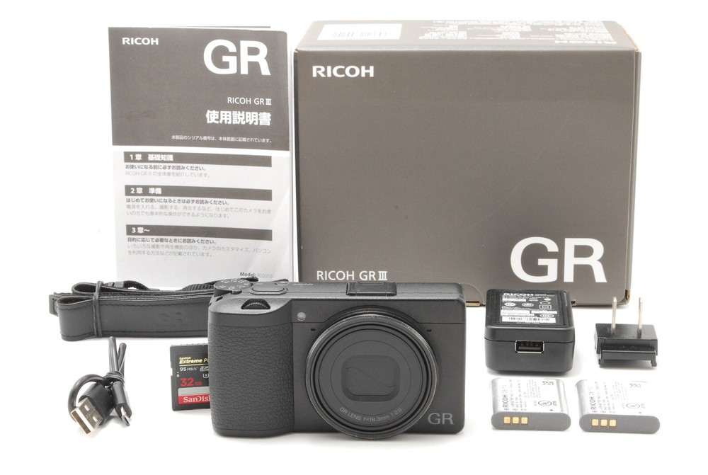 Ricoh GR III 24.2MP Black Digital Camera in Box Shutter Count 9351 From Japan