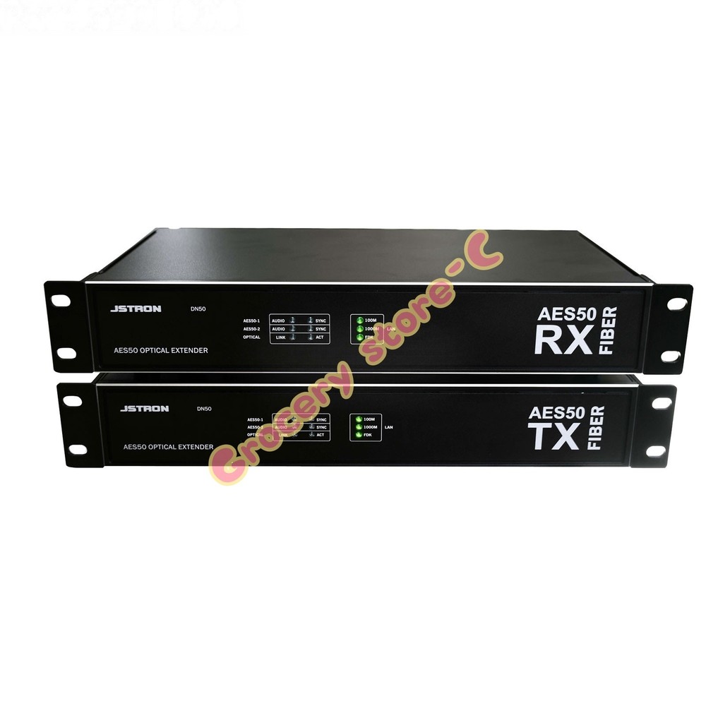 DN50 2-Channel AES50 Optical Fiber Extender + Gigabit Transceiver 2-IN-1 os67