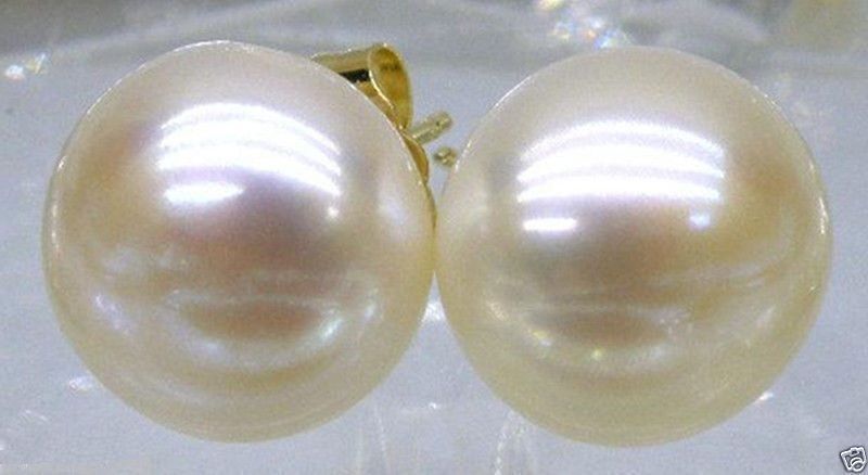 Wholesale AAA Akoya 9-10mm White Pearl Earrings 14k Gold Special Promotion-image