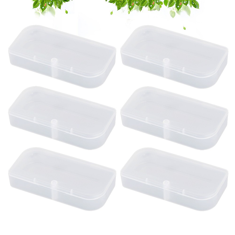 6 Pcs Parts Box Plastic Cases for Small Items Boxes Clear Organizer Storage