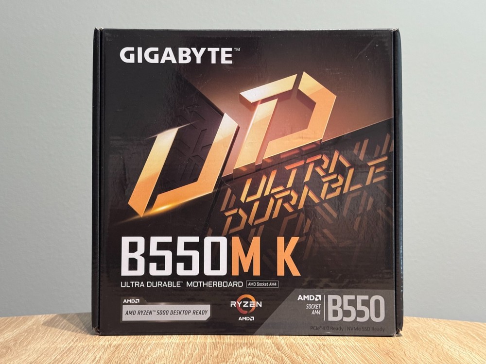 GIGABYTE B550M K AM4 AMD B550 Micro-ATX Motherboard with Dual M.2, SATA 6Gb/s...