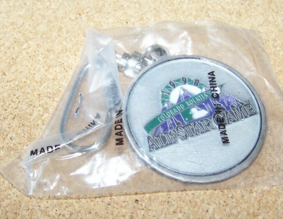 1998 All-Star Game Colorado Rockies Coors Field metal disk key ring