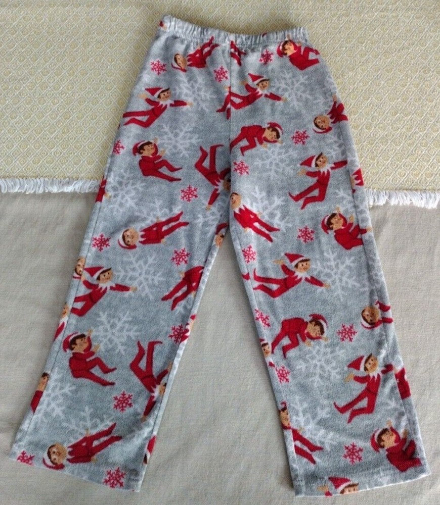 Elf On The Shelf Winter Christmas Pajama Fleece Pants Size 6