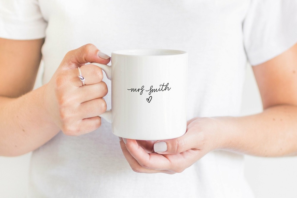 Personalised Mrs Mug Personalised Mug For Her Personalised Name Mug Wedding Gift