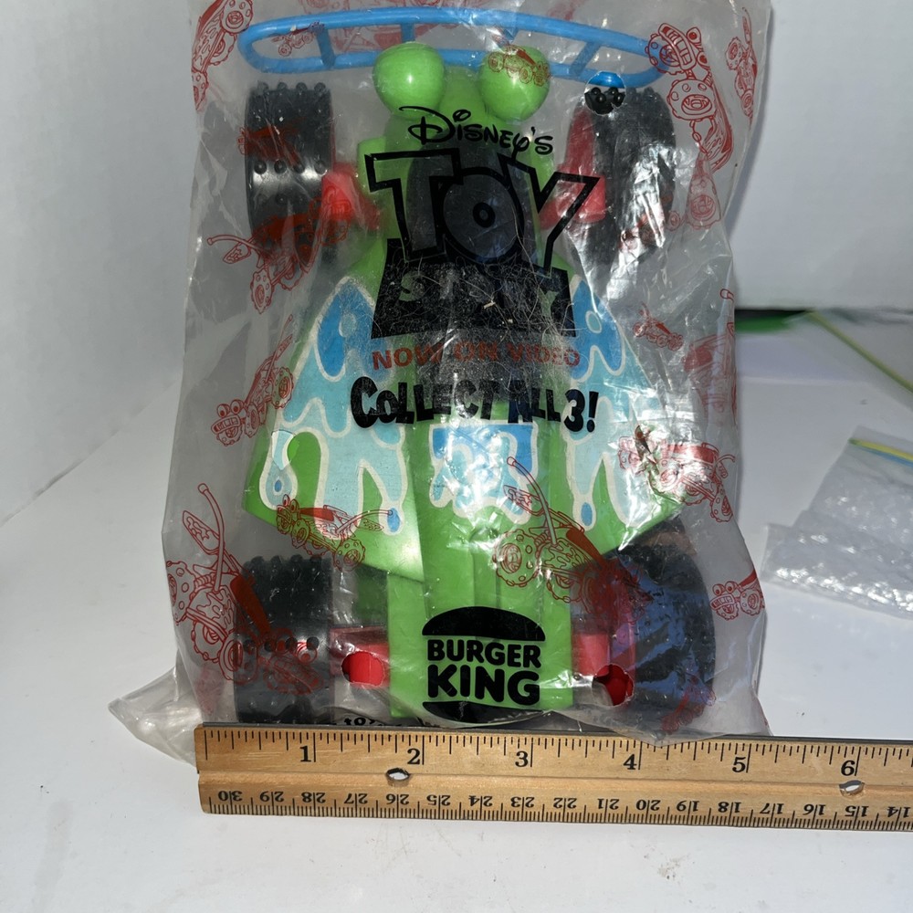 1995 Burger King Toy Story Race Car Large Musty Used Toy in Bag