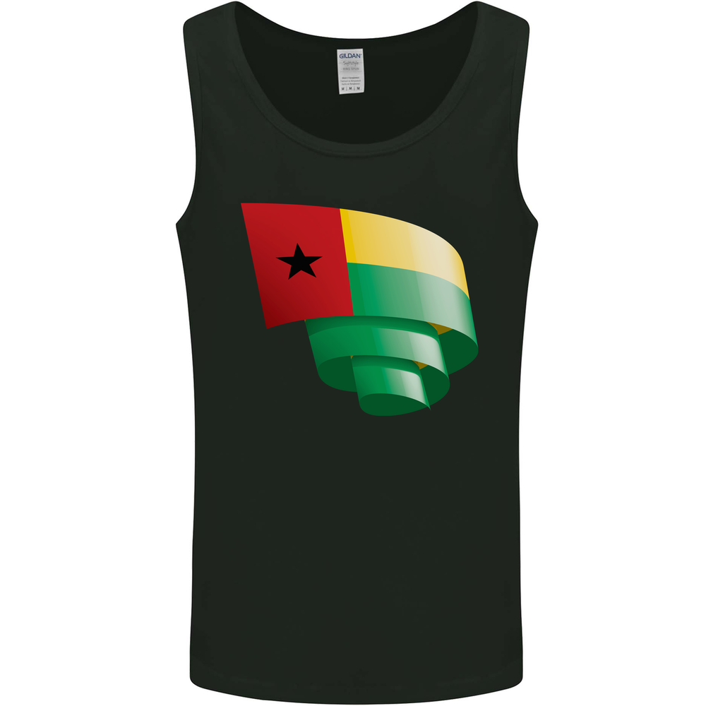 Curled Guinea-Bissau Flag Day Football Mens Vest Tank Top