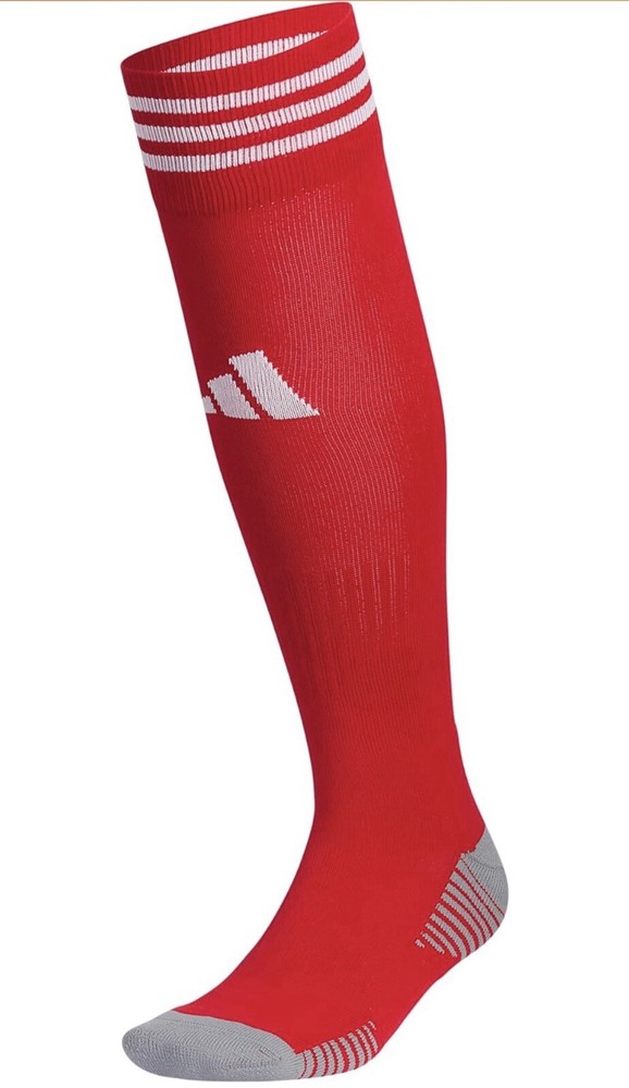 adidas Copa Zone Cushion 5.0 Over The Calf (OTC) Soccer Socks Red/Gray, Medium