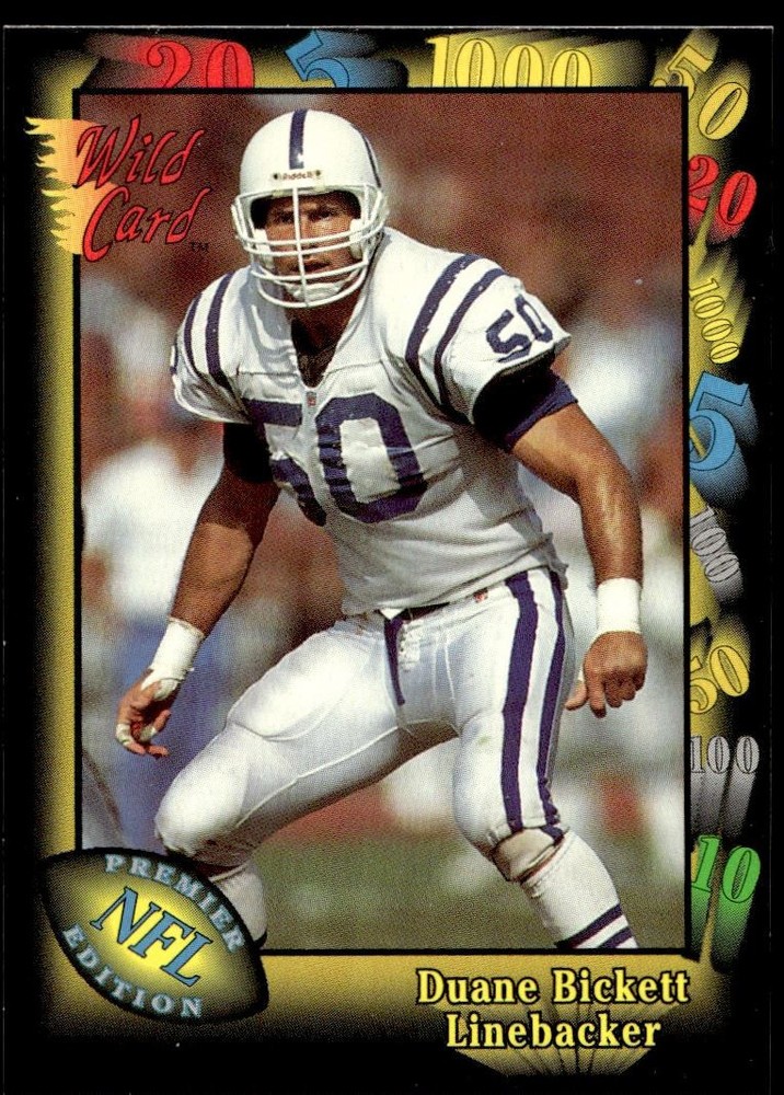 1991 Wild Card Duane Bickett Indianapolis Colts #3