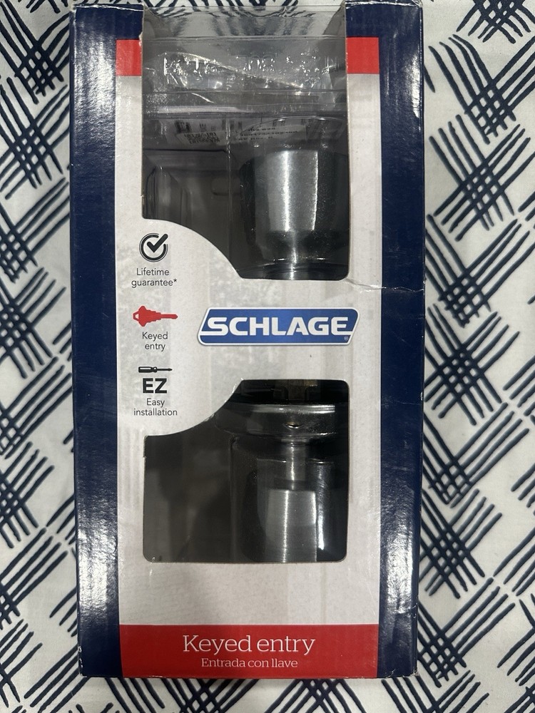 Schlage Bell Privacy Knob Satin Chrome Bed Bath Door Lock F40VBEL626