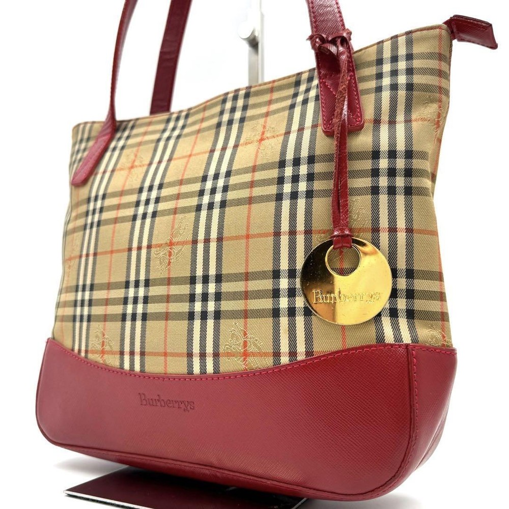 Burberry Tote Bag Nova Check Shadow Horse Gold Hardware