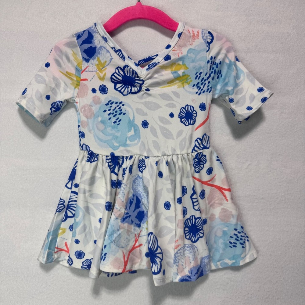 Dotdotsmile Floral Baby Dress 6-12 Months Blue New with Tags