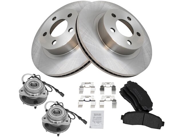 Front Brake Pad and Rotor and Wheel Hub Kit fits Explorer Sport 2001-2002 94CVWF