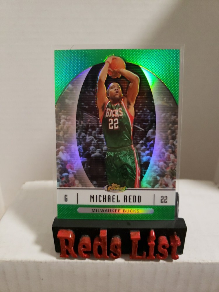 2006-07 Topps Finest Green Refractor 165/199 Michael Redd #26 Milwaukee Bucks