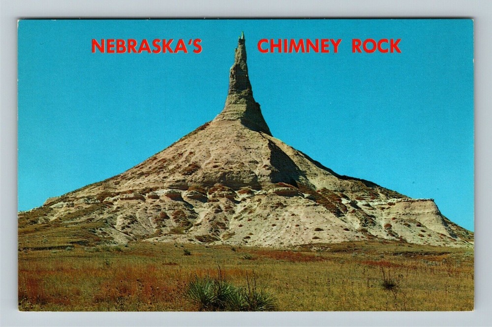 Bayard NE-Nebraska, Chimney Rock, Historic Site Vintage Souvenir Postcard