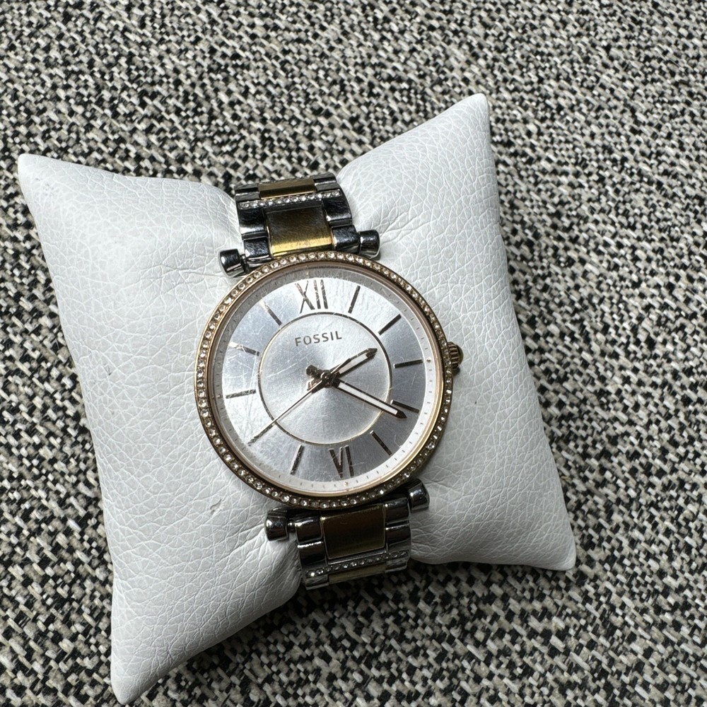 FOSSIL Carlie 35mm Two-Tone Stainless Steel Ladies Watch ES4342