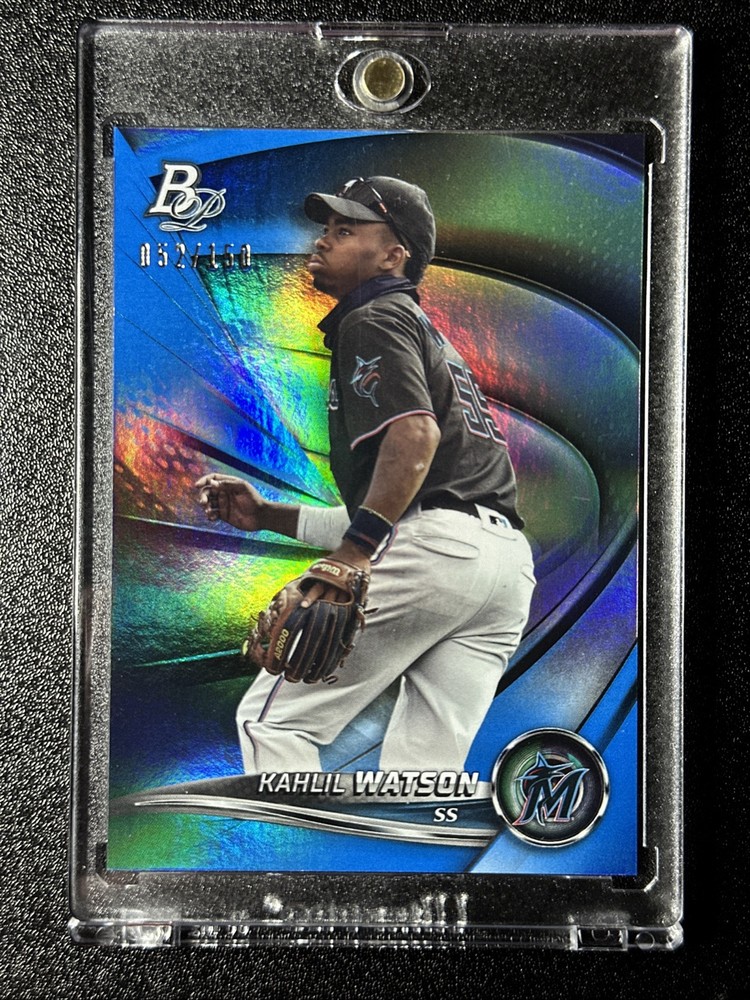 2022 Bowman Platinum - Top Prospects Kahlil Watson #TOP-98 Blue /150 (RC) Miami