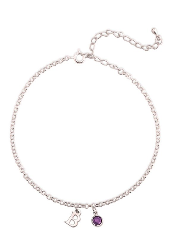 ROSE GOLD PLATING PERSONALIZED WITH BIRTHSTONE ANKLET