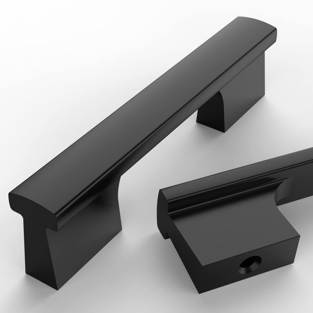 10 Pack 3 Inch Matte Black Cabinet Pulls - Modern Kitchen Handle Set