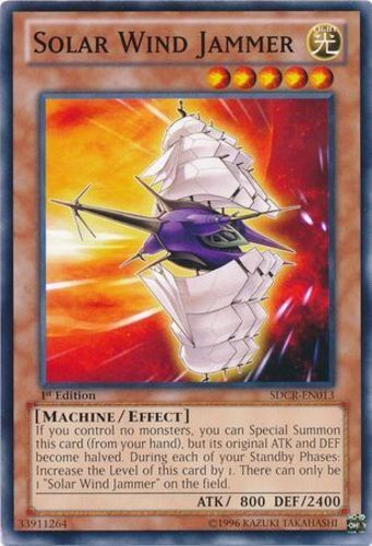 Solar Wind Jammer SDCR-EN013 Common 1st Edition LP Yugioh Card