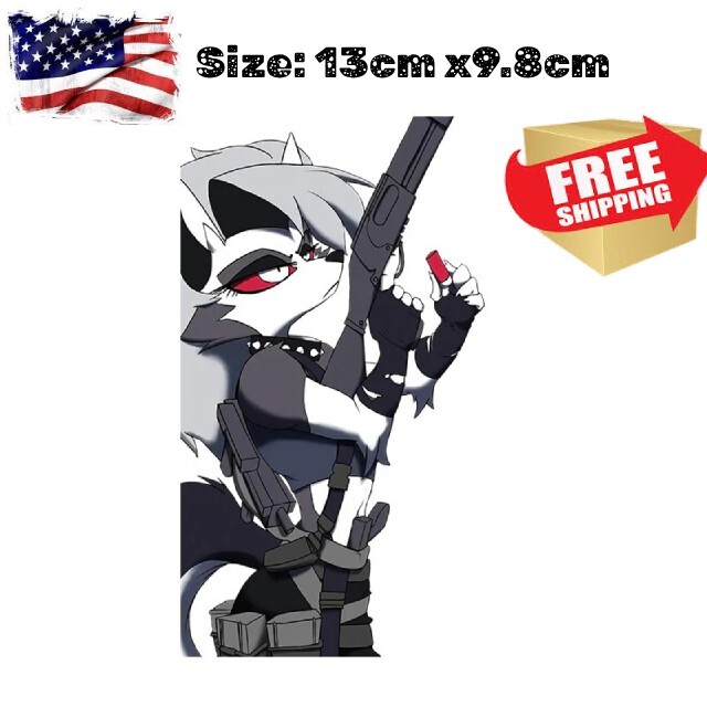 Sexy Furry Wall Sticker Helluva Boss Loona Sticker Bedroom Bathroom Decoration