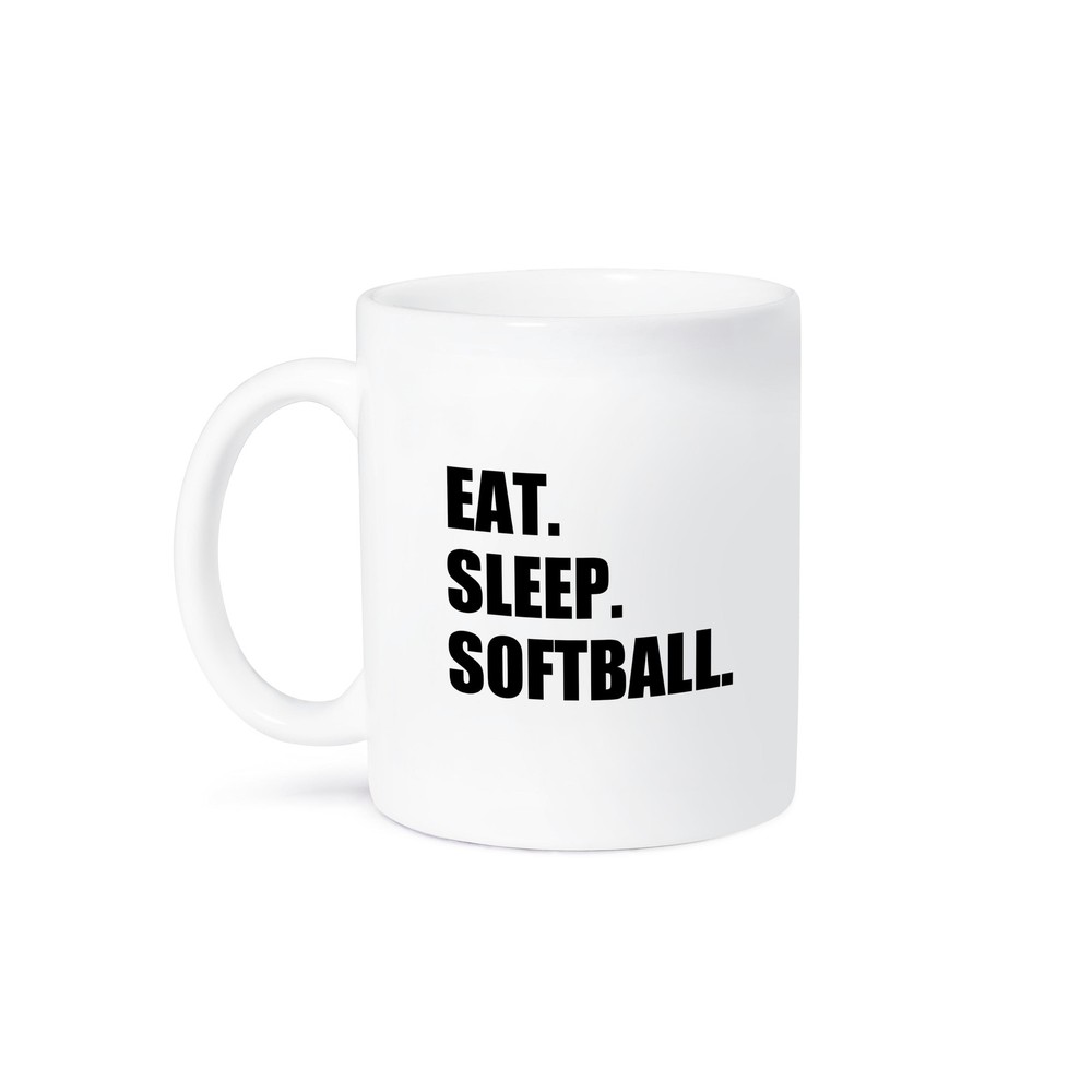 3DRose Eat Sleep Softball Player Enthusiast Sport Game Mug