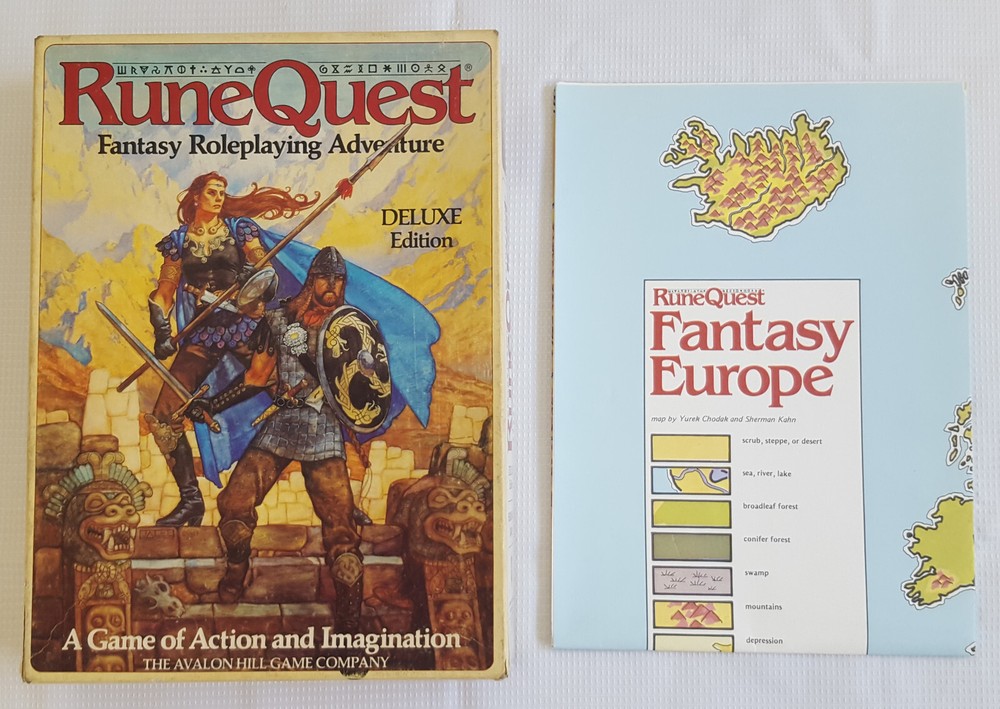 RUNEQUEST DELUXE 3RD EDITION BOX SET ROLEPLAYING GAME AVALON HILL - NO DICE