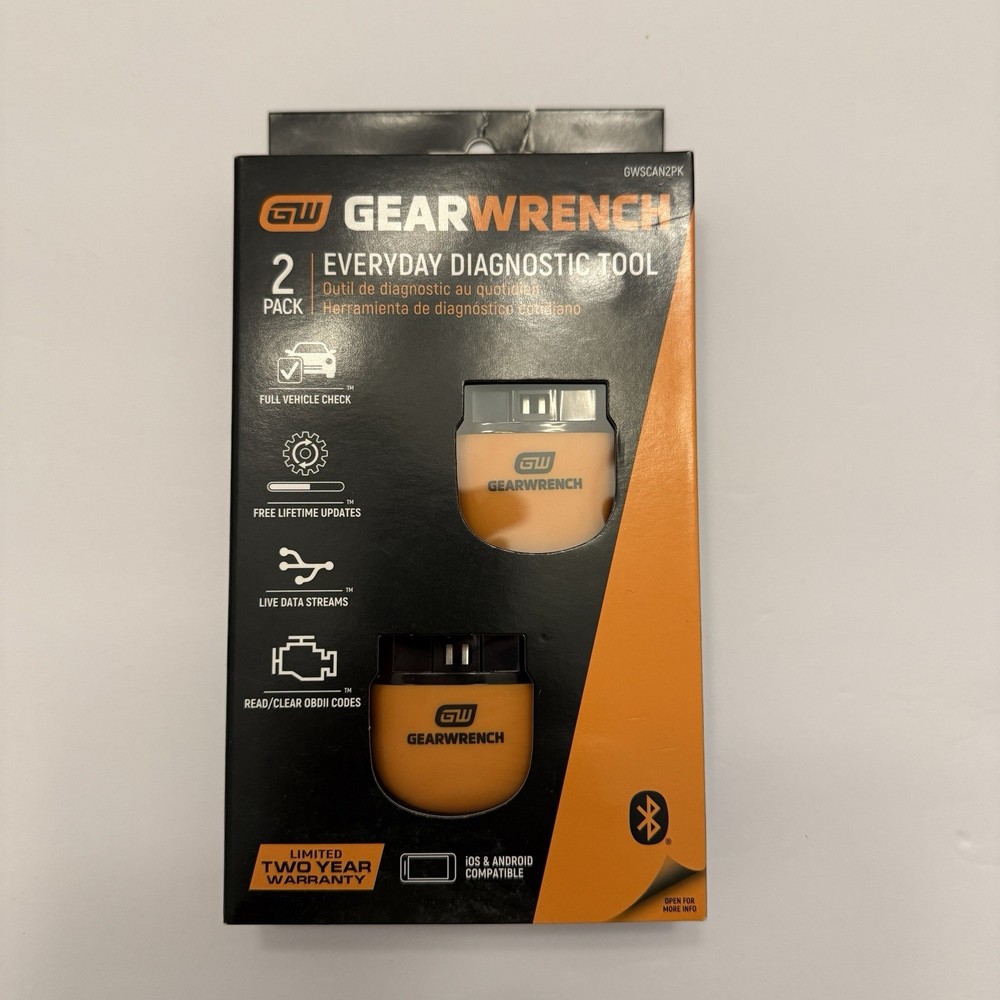 GearWrench GWSCAN2PK OBD2 Bluetooth Scanner 2 Pack iOS Android Code Reader