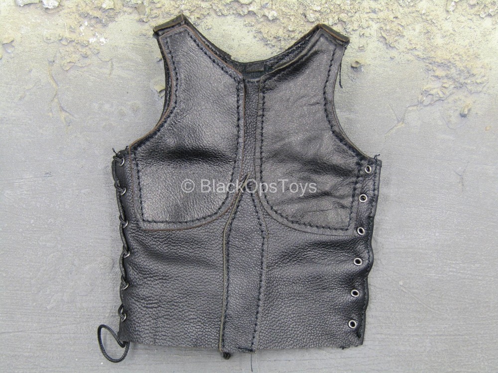 1/6 Scale Toy Greek Warrior Troy - Black Leather Like Vest