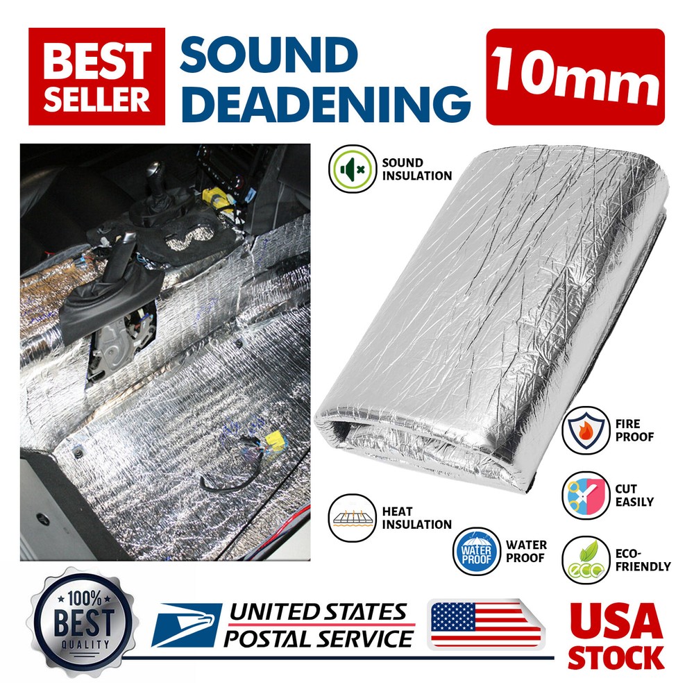 10mm 1.5*1m Heat Shield Sound Deadener Car Insulation Thermal Noise Proofing Mat