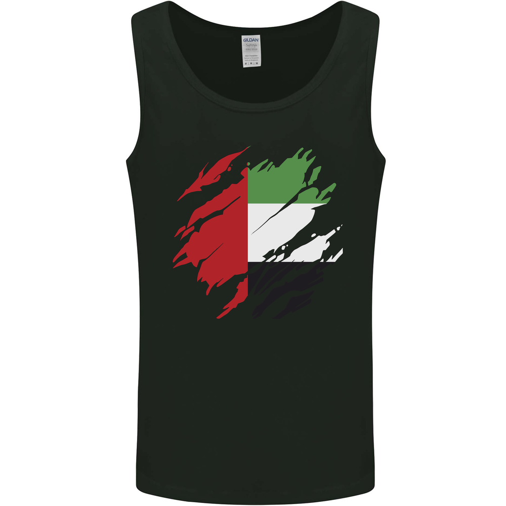 Torn UAE Flag Day Emirati Day Football Mens Vest Tank Top