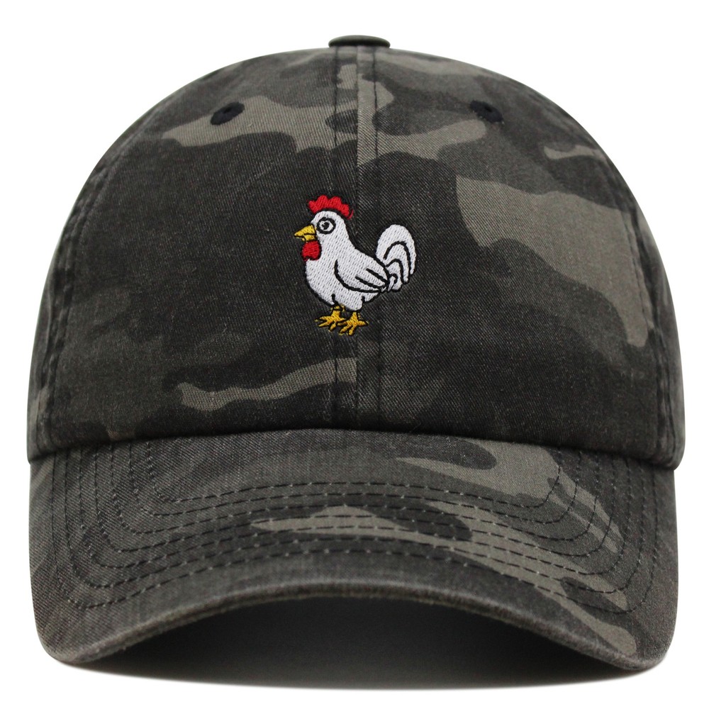 JPAK White Rooster Premium Dad Hat Premium Cotton Curved Bill Animal Lover