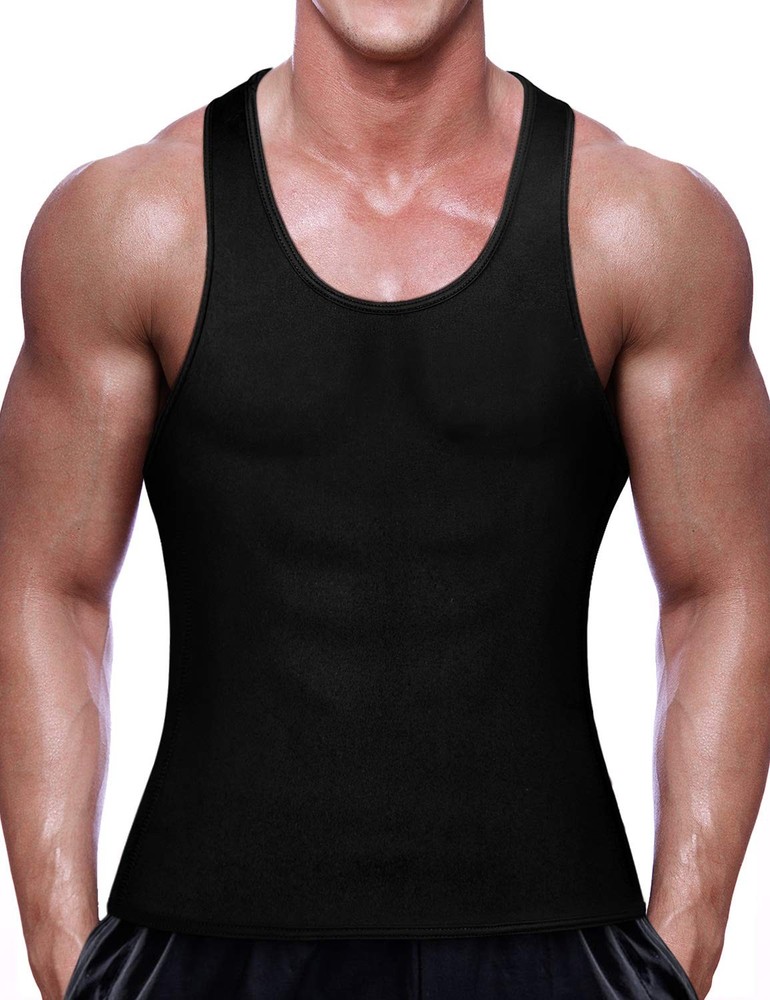 Men's Neoprene Sauna Vest for Weight Loss & Workout Waist Trainer Tank Top
