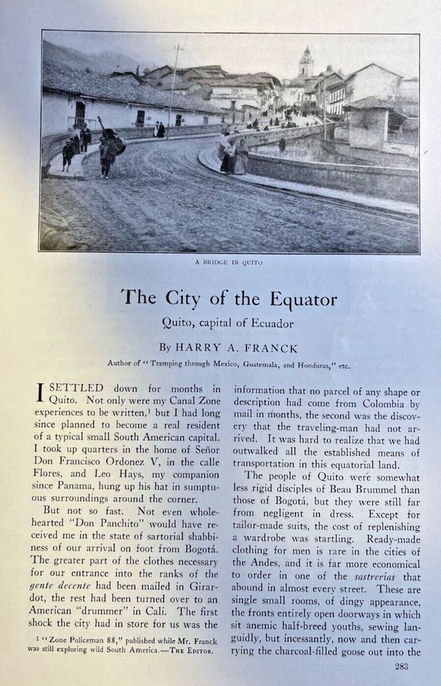 1917 Quito Ecuador Alameda Bull Fight illustrated