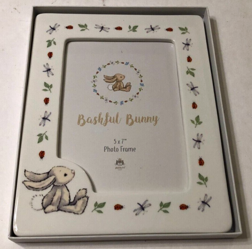 Bashful Bunny White Ceramic Photo Frame Jellycat 5