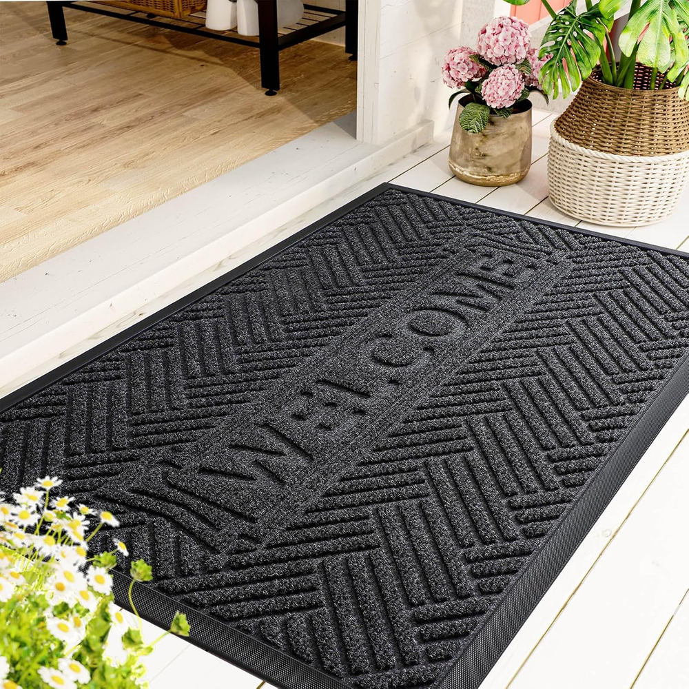 Durable Low-Profile Front Door Mat for Indoor & Outdoor Use