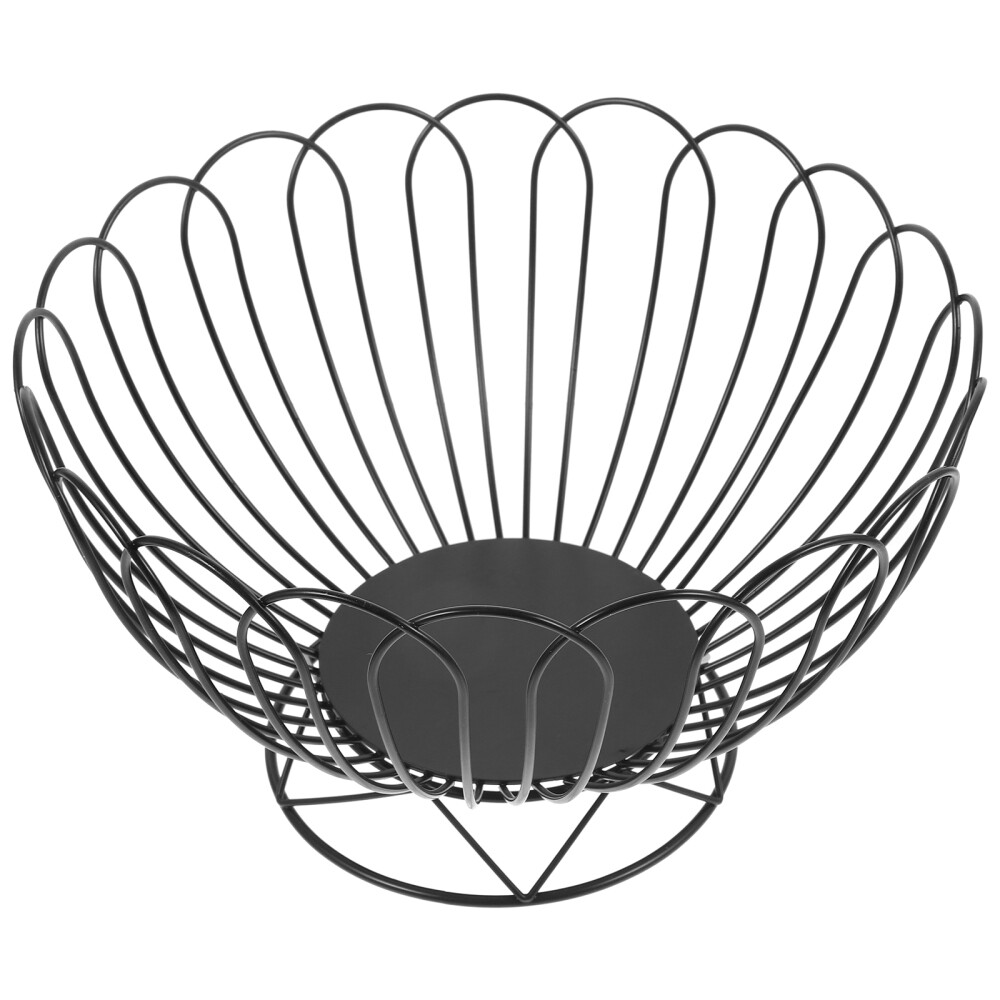 Cesta de pan para servir redonda de metal despensa cestas de mimbre soporte