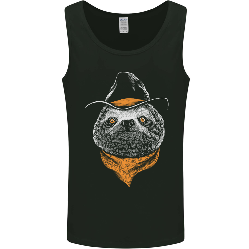 A Sloth Cowboy Mens Vest Tank Top