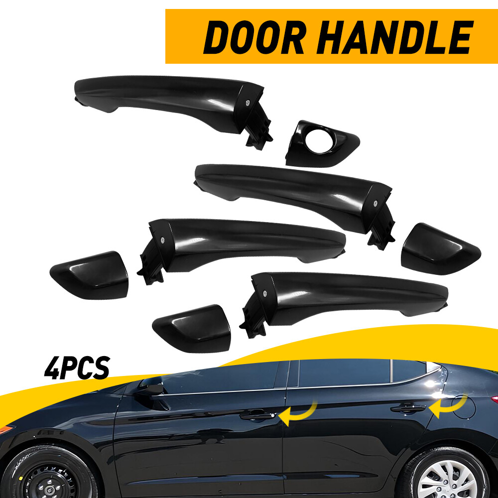 Black Rear Right Side RH Outside Door Handle for 2017-20 Hyundai Elantra Sedan M