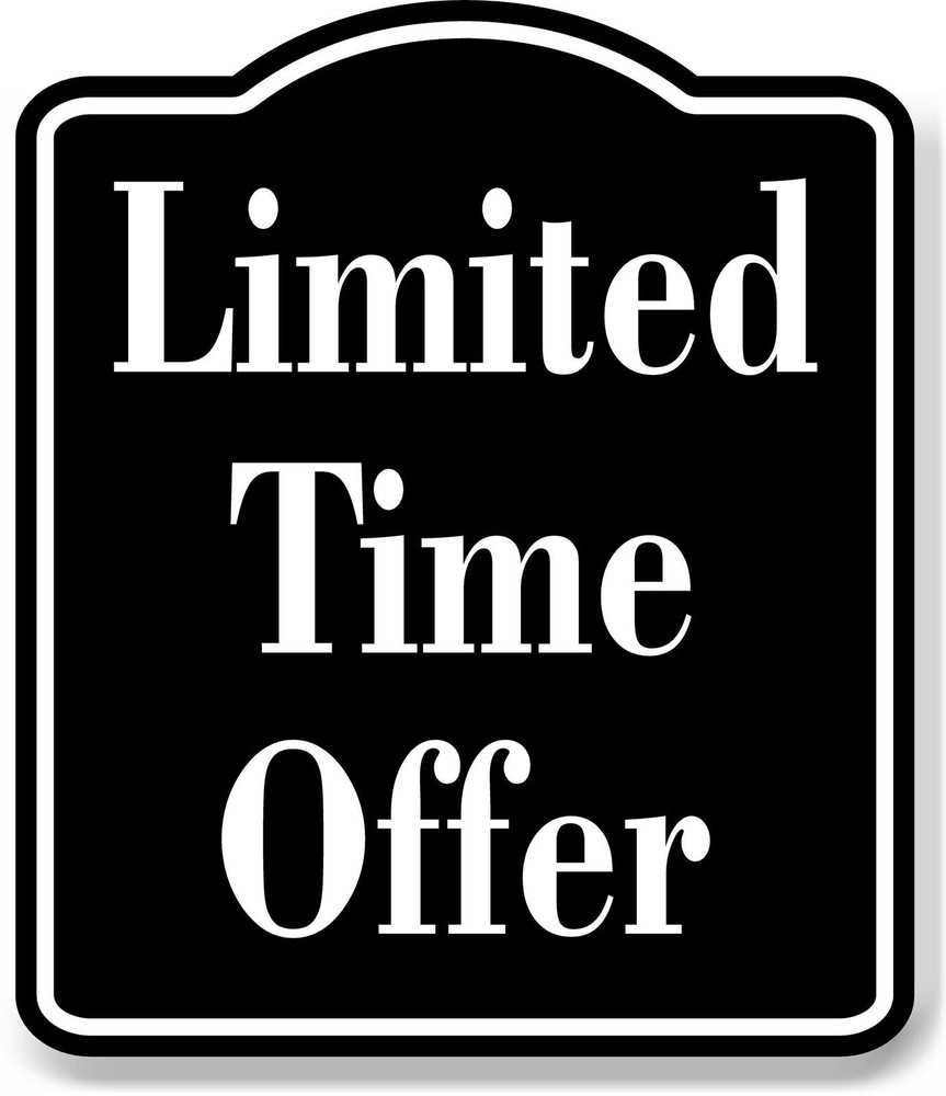 Limited Time Offer Elegant BLACK Aluminum Composite Sign-image