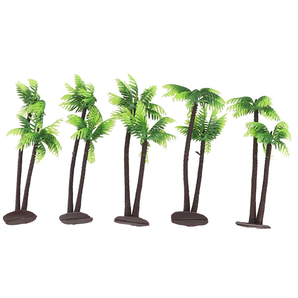 Plastic Coconut Palm Tree Miniature Plant Bonsai Craft Landscapes DIY Decor Home