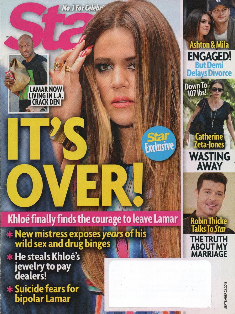 STAR Magazine September 23 2013 Khloé Kardashian Robin Thicke Miley Cyrus