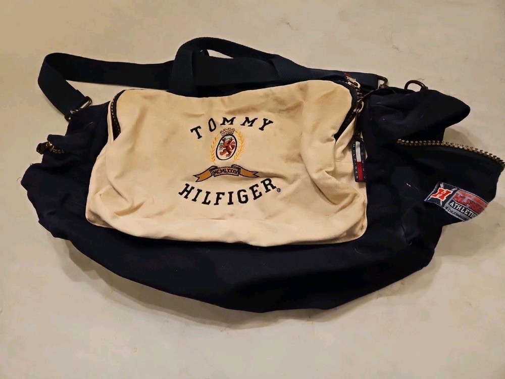 Tommy Hilfiger Large Duffle Bag for Gym and Travel Heavy Duty Stained
